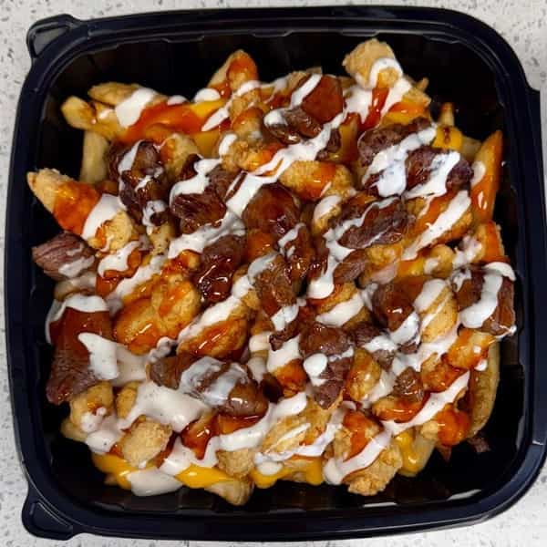 Papas Locas w/Steak & Fried Chicken